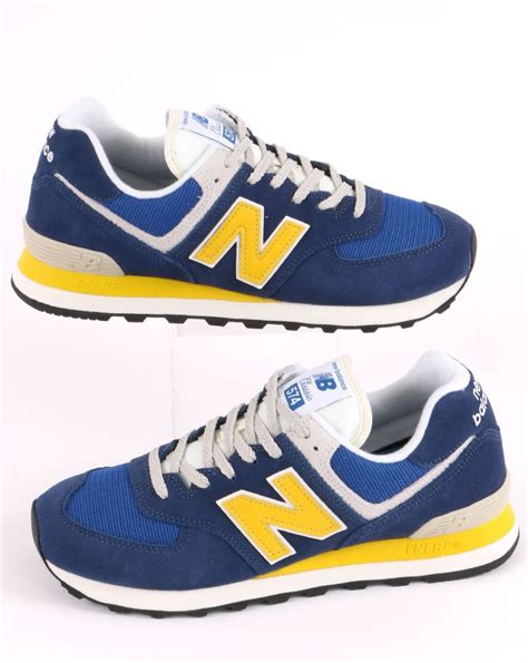 new balance 574 yellow blue